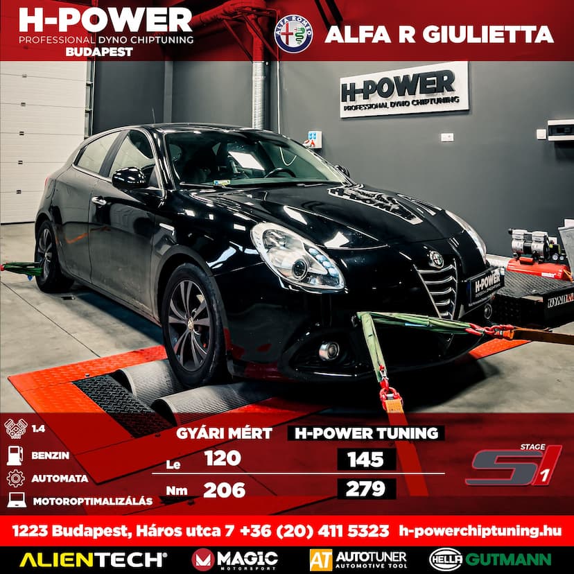 Alfa Romeo Giulietta H-Power Chiptuning – Chiptuning Budapesten és Debrecenben